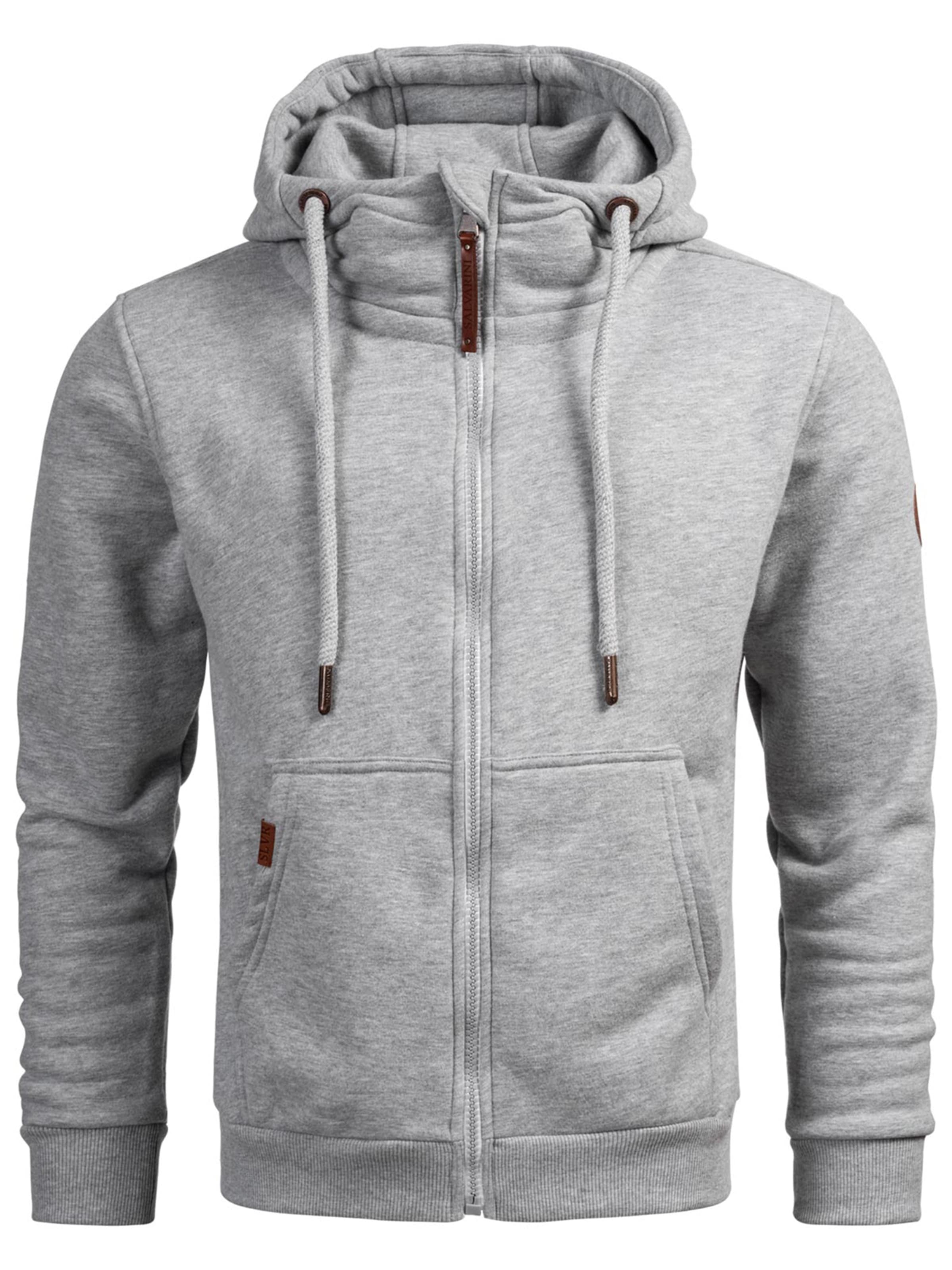 Alessandro Salvarini Sweatjacke 'Geenio' in Grau: Vorderseite