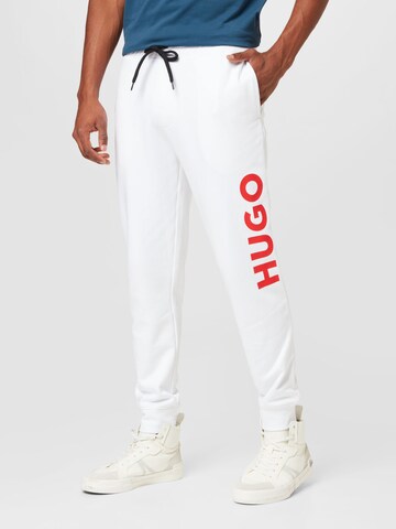 HUGO - Tapered Pantalón 'Dutschi' en blanco: frente