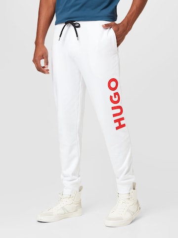 HUGO Red - Tapered Calças 'Dutschi' em branco: frente