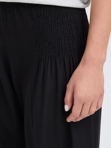 Oxmo - Loosefit Pantalón ' OXNInna Linen Mix Relaxed Fit ' en negro