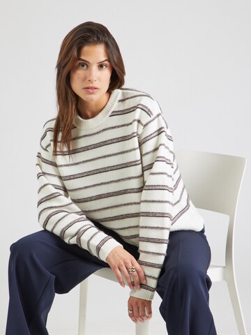 modström Sweater 'Lineus' in White: front