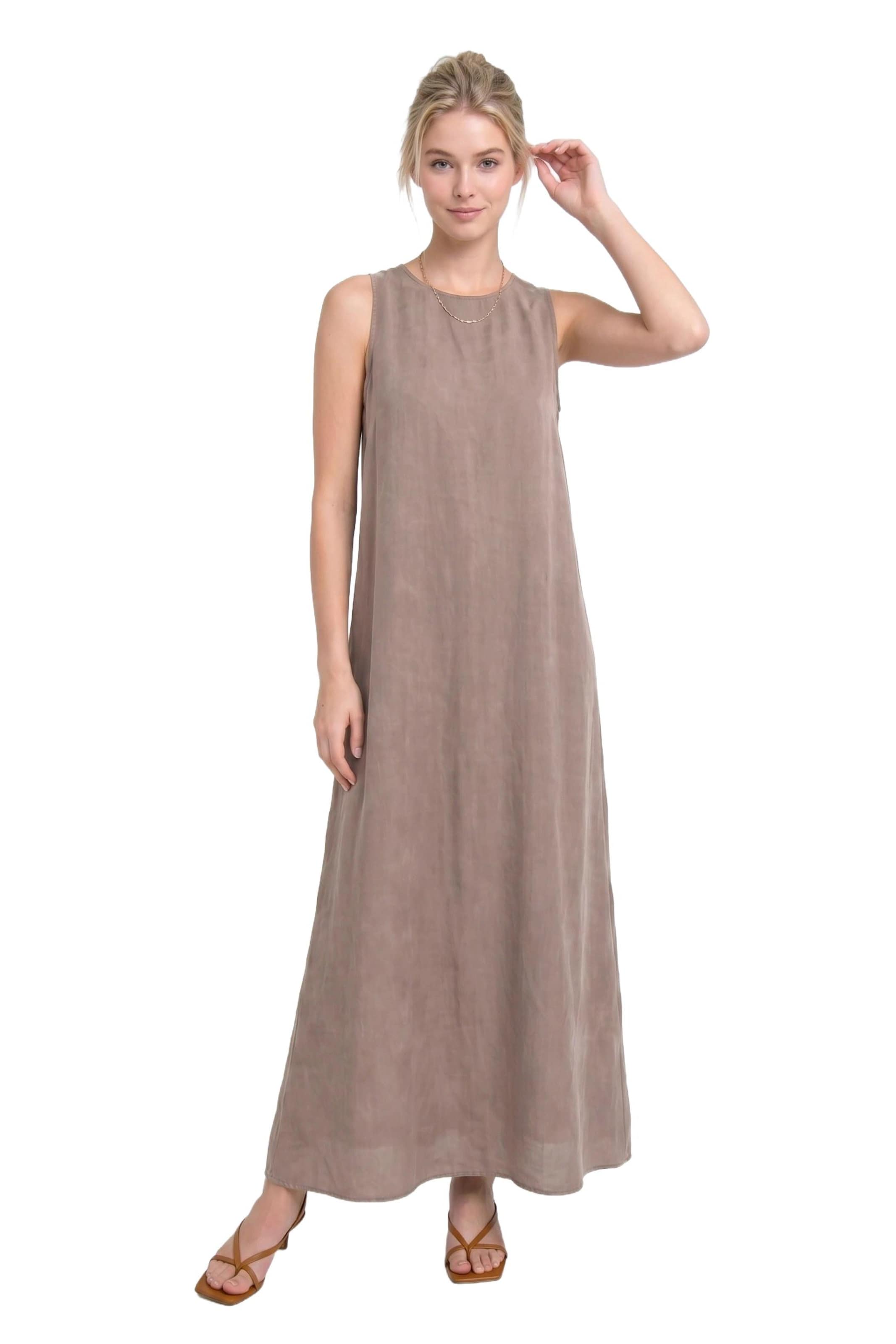 No Matter What Dress in Grey: front