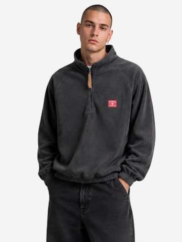 Pullover sportivo 'Polar Fleece Half Zip Blouse Anthracite' di Copenhagen Legacy in grigio: frontale