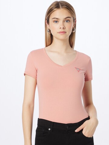 GUESS - Camisa em rosa: frente