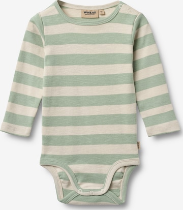 Tutina / body per bambino 'Freddie' di WHEAT in verde: frontale