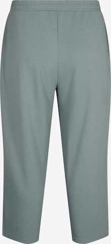 Wide Leg Pantalon de pyjama 'Malisa' Zizzi en vert