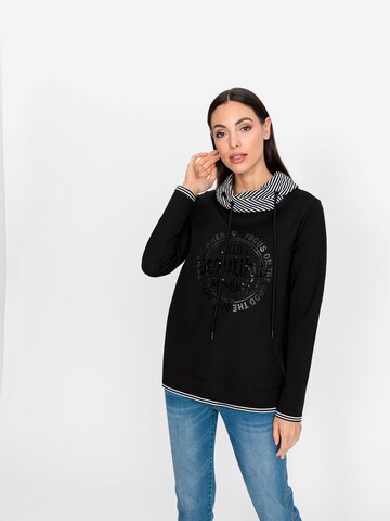 heine Sweatshirt in Zwart: voorkant