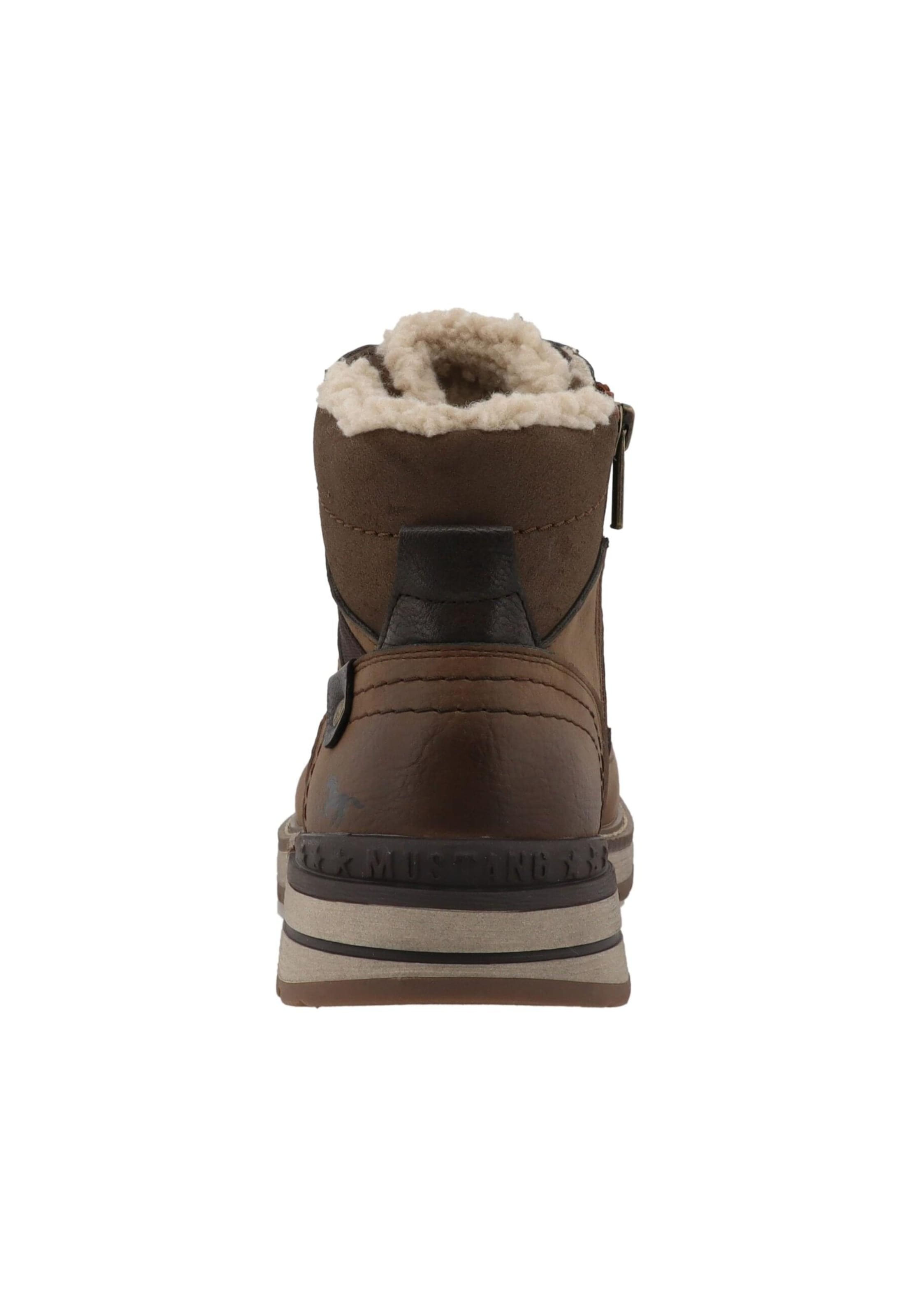 MUSTANG Gležnarji z vezalkami 'Maril' | rjava barva