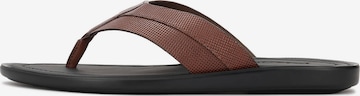 Tongs Kazar en marron : devant