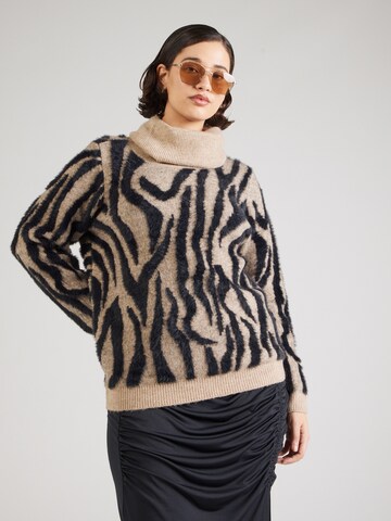 Vero Moda Curve Свитер 'VMCVALENTINA' в Бежевый: спереди