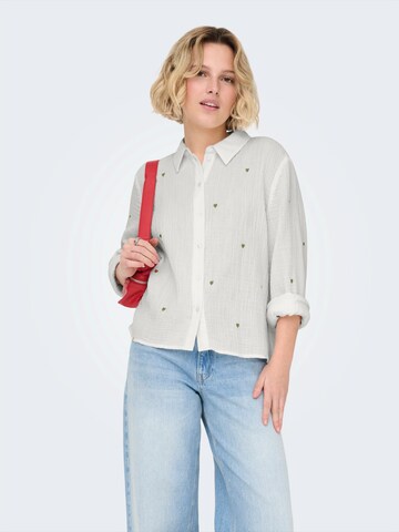 ONLY Blouse 'ONLHEART' in Wit: voorkant