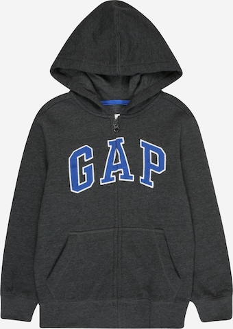 GAP Regular fit Zip-Up Hoodie in Grey: front