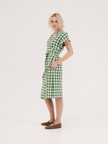 AmourLinen Jurk 'Olivia' in Groen