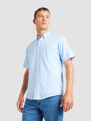 Jack's Comfort fit Button Up Shirt in Blue: front