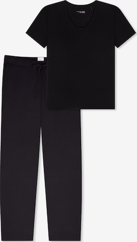SCHIESSER Pyjama 'Mix & Relax' in Schwarz: Vorderseite