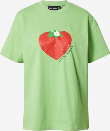 LOCAL HEROES Shirt 'WILD STRAWBERRY' in Green: front