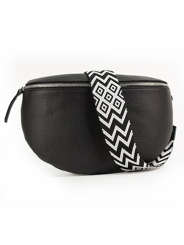 lePelou Gürteltasche 'THEA large'‌‌‌‌‌‌‌‌ in Schwarz: Vorderseite