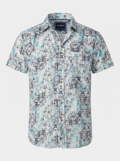 KOROSHI Chemise en XXXL en azur / noir / blanc, Vue avec produit