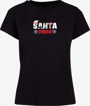 Merchcode Shirt 'Santa Squad Box' in Zwart: voorkant