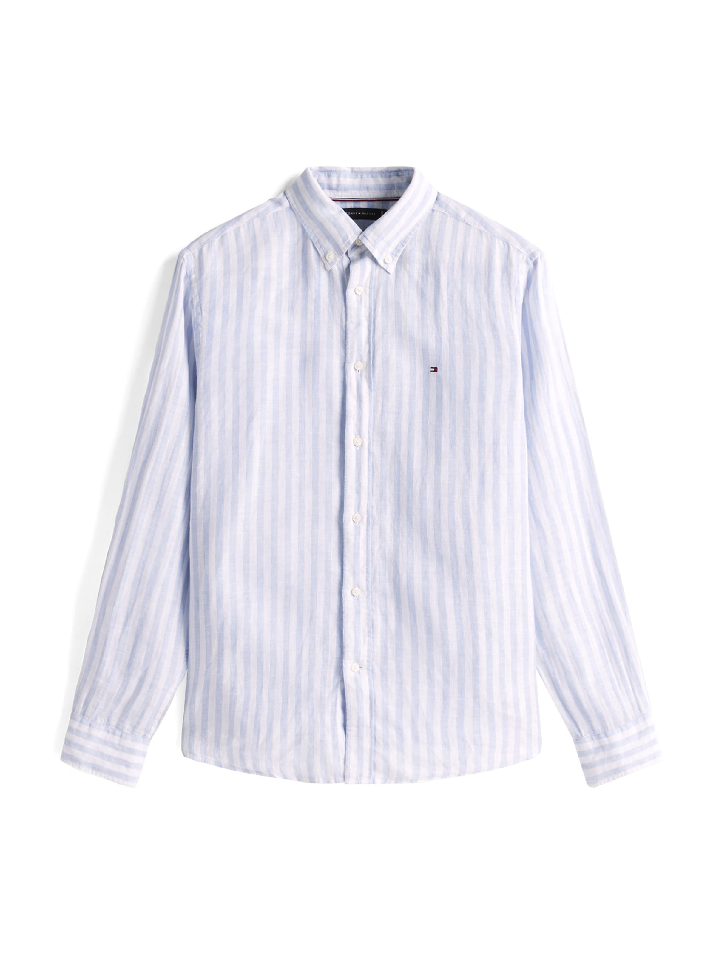 TOMMY HILFIGER Chemise 'ESSENTIAL' en bleu clair / blanc, Vue avec produit