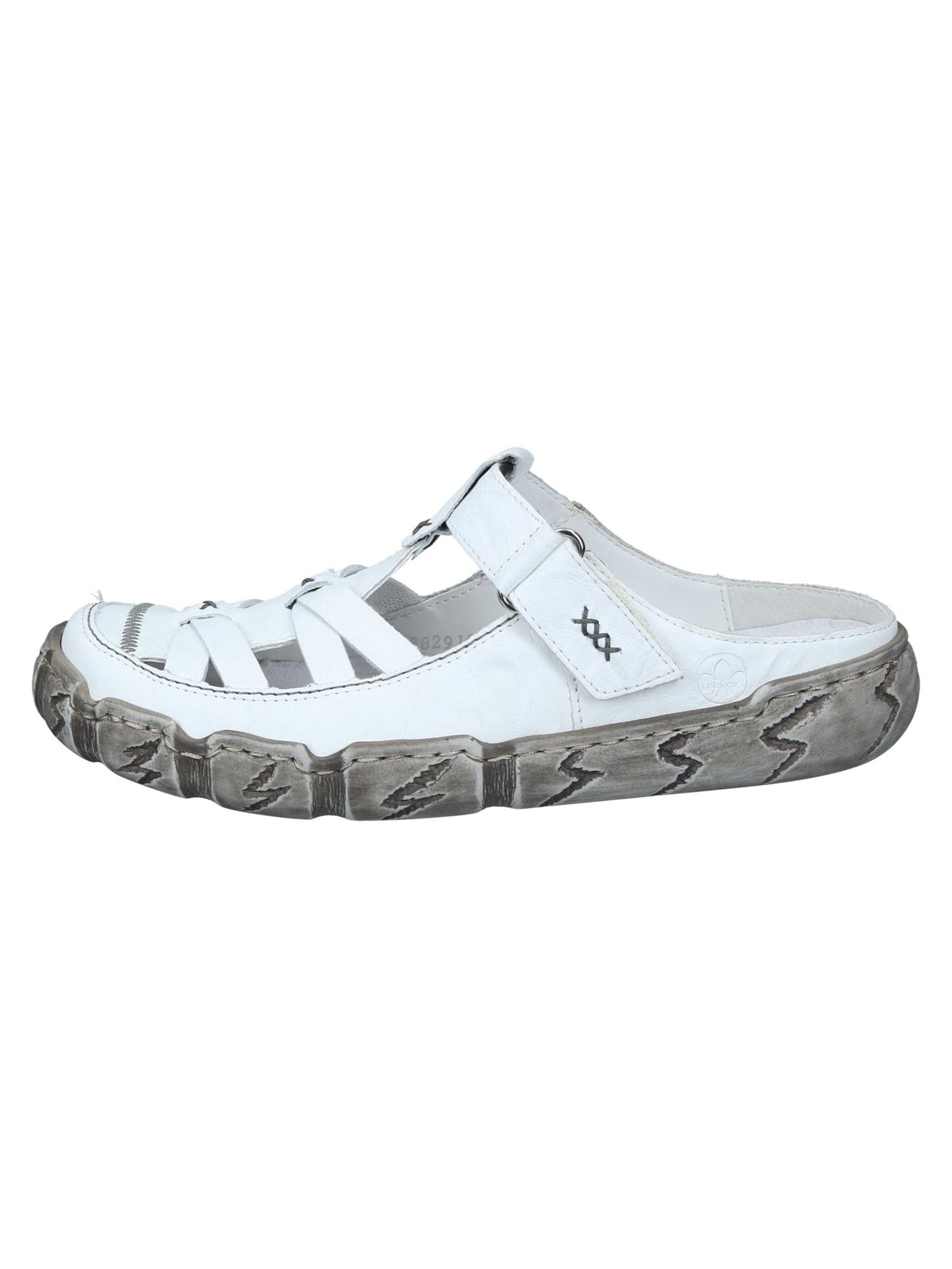 Rieker Clogs 'Basic' in Wit: voorkant