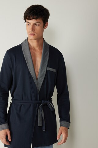 INTIMISSIMI Short Bathrobe in Blue: front