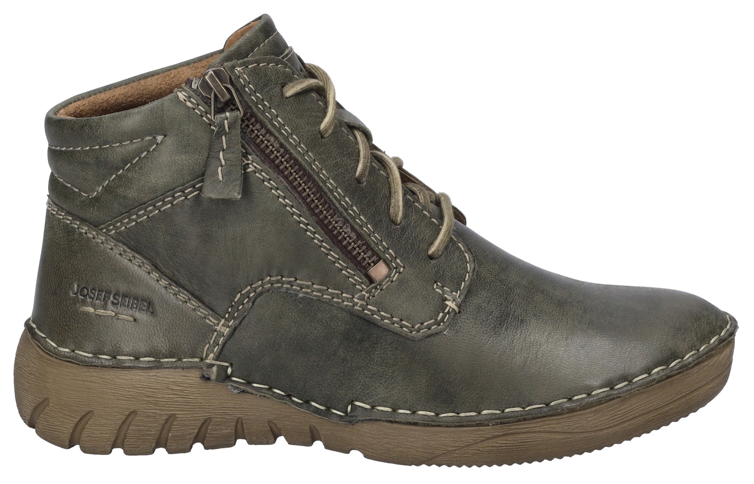 JOSEF SEIBEL Lace-up bootie 'Felicia' in Green