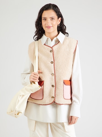 Lollys Laundry Γιλέκο 'JaceLL' σε μπεζ: μπροστά