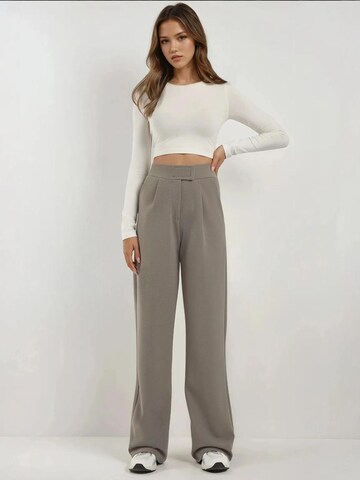 Hiccup Wide leg Pleat-front trousers in Grey
