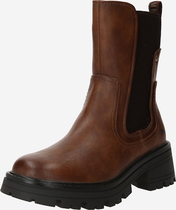 MUSTANG Ankle Boots in Brown: front