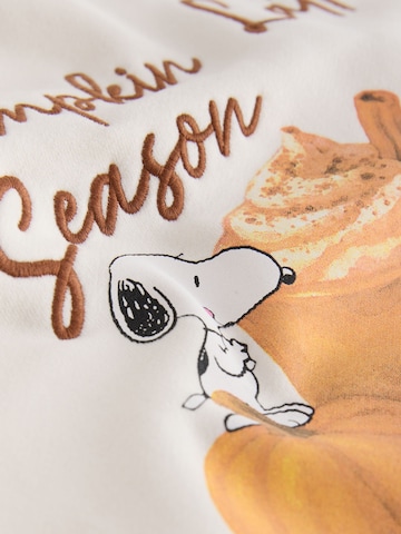 Sweat-shirt 'Pumpkin Latte Snoopy Licence' Next en beige
