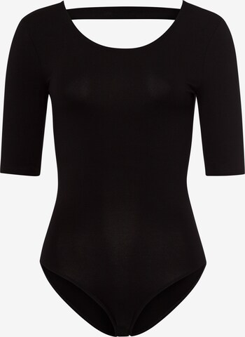 Les Lunes Shirt body 'Charlotte' in Zwart: voorkant