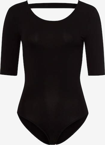 Les Lunes Shirt body 'Charlotte' in Zwart: voorkant