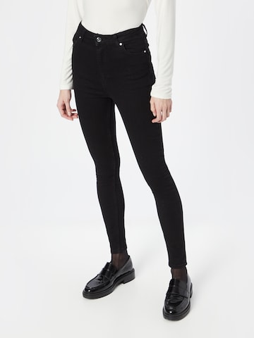 Karen Millen - Skinny Vaquero en negro: frente