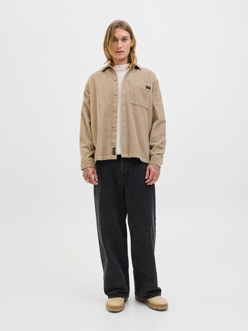 JACK & JONES Классический крой Рубашка в Бежевый