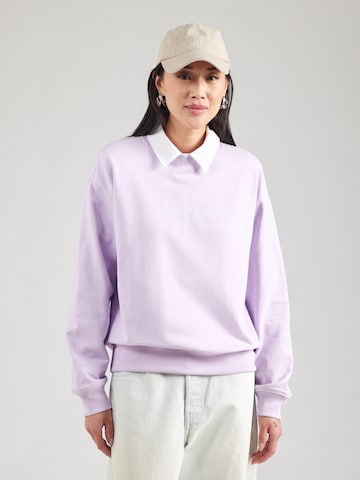 Calvin Klein Jeans Суичър в лилав: отпред
