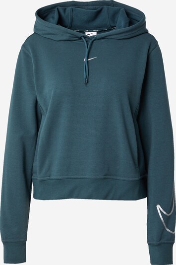 NIKE Sportiska tipa džemperis 'ONE', krāsa - tumši zaļa / Sudrabs / balts, Preces skats