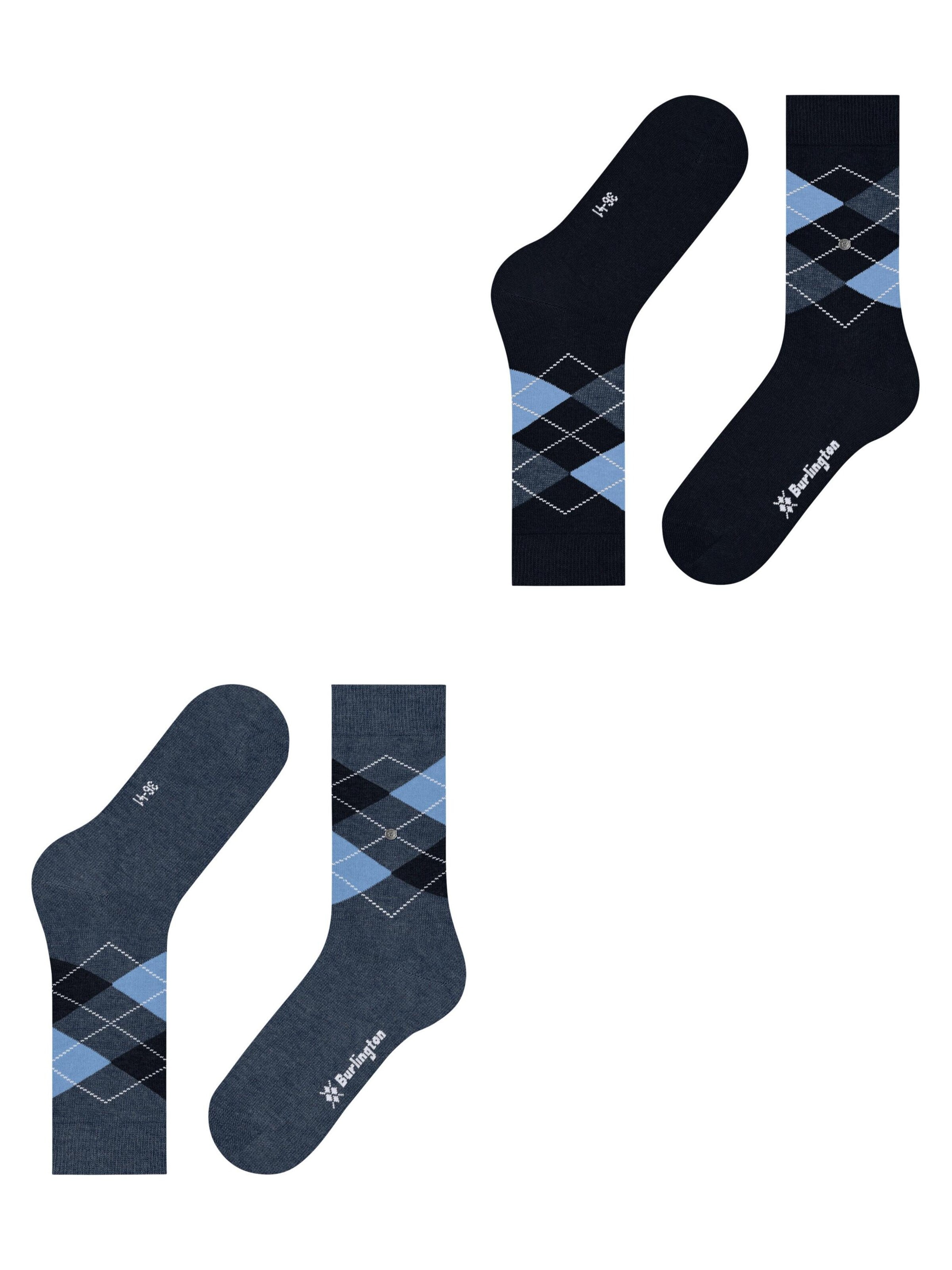 BURLINGTON Socks 'Everyday Argyle' in Blue