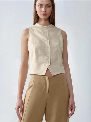 Wide leg Pantaloni con piega frontale di Hiccup in beige