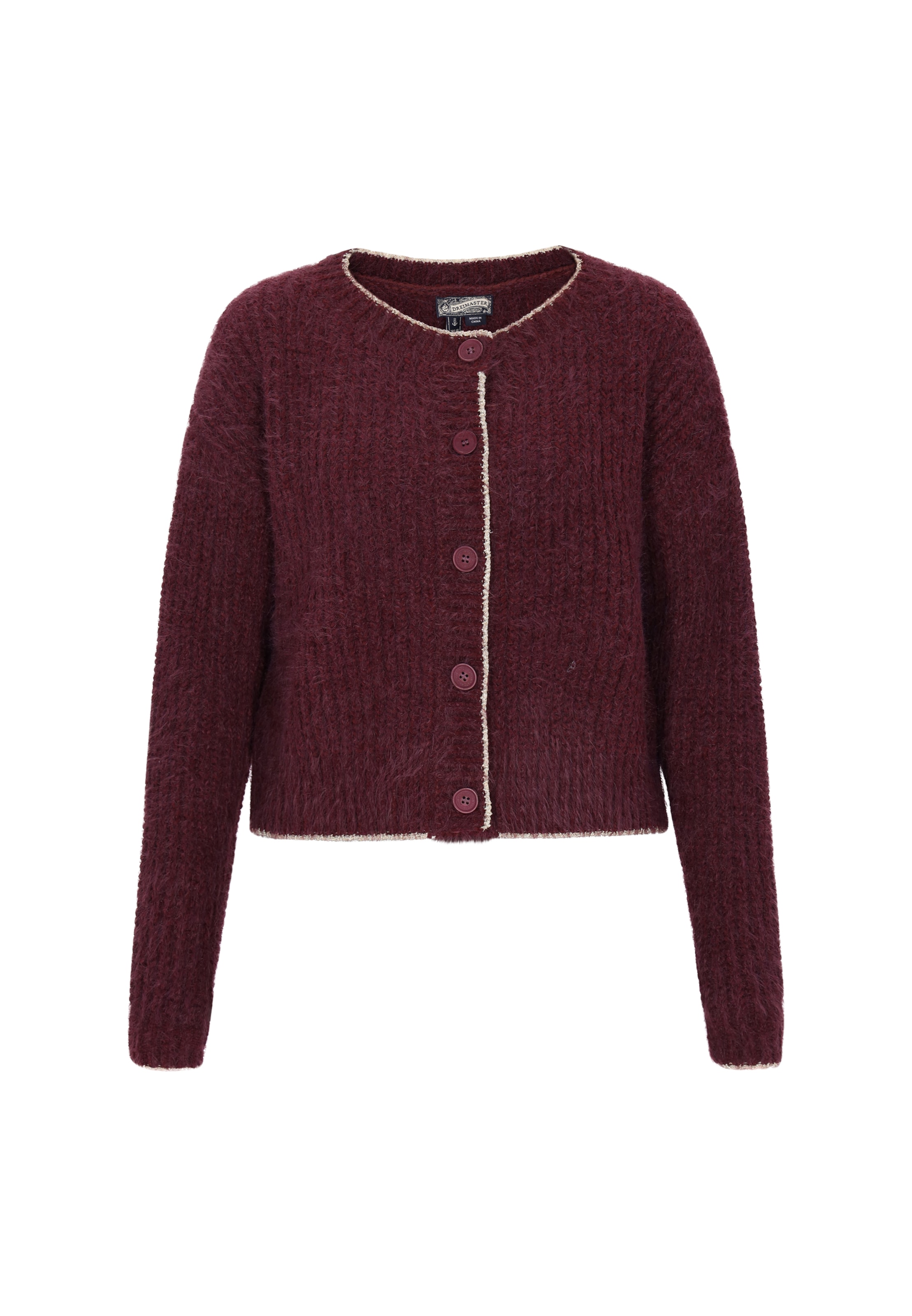 DreiMaster Vintage Knit cardigan in Red: front