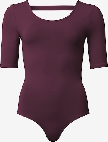 Les Lunes Shirt Bodysuit 'Charlotte' in Purple: front