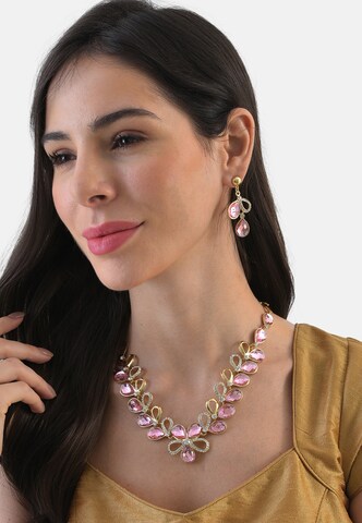 SOHI Jewelry set 'Luisa' in Pink: front