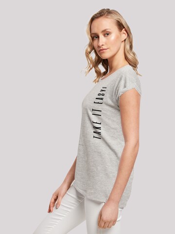 F4NT4STIC Shirt 'Take It Easy' in Grey