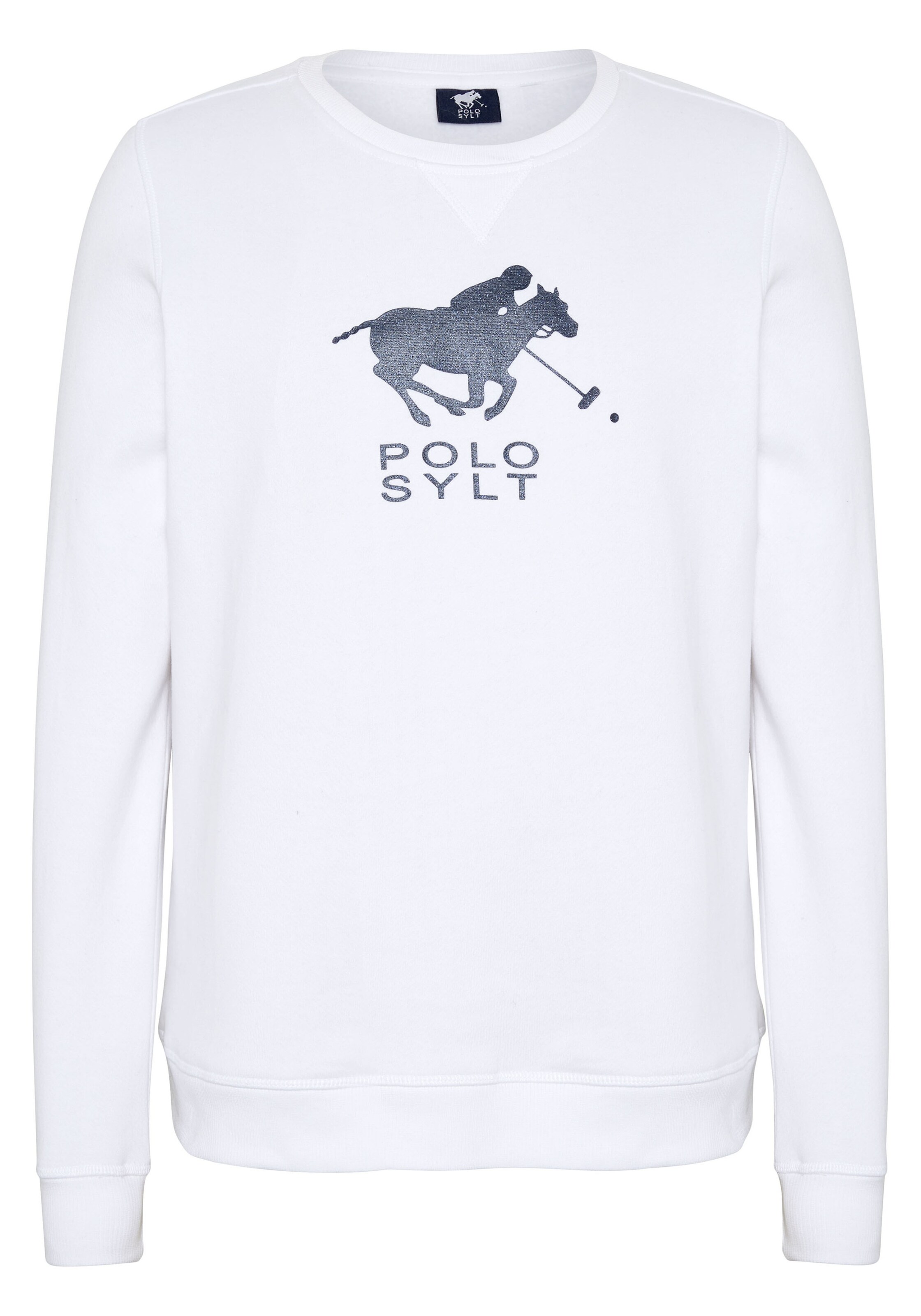 Polo Sylt Sweatshirt in White: front
