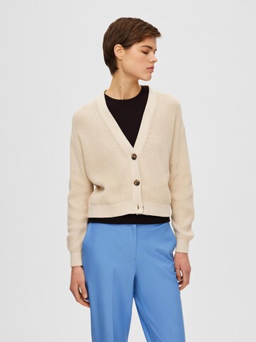 SELECTED FEMME Knit Cardigan 'Sinna' in Beige: front