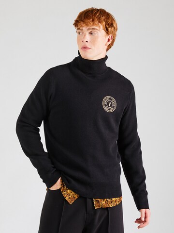 Versace Jeans Couture Sweater in Black: front