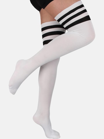 Chaussettes montantes normani en blanc