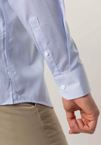 Black Label Shirt Regular Fit Businesshemd 'KENTPRINT' in Blau