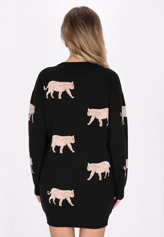 faina - Vestido de punto en negro