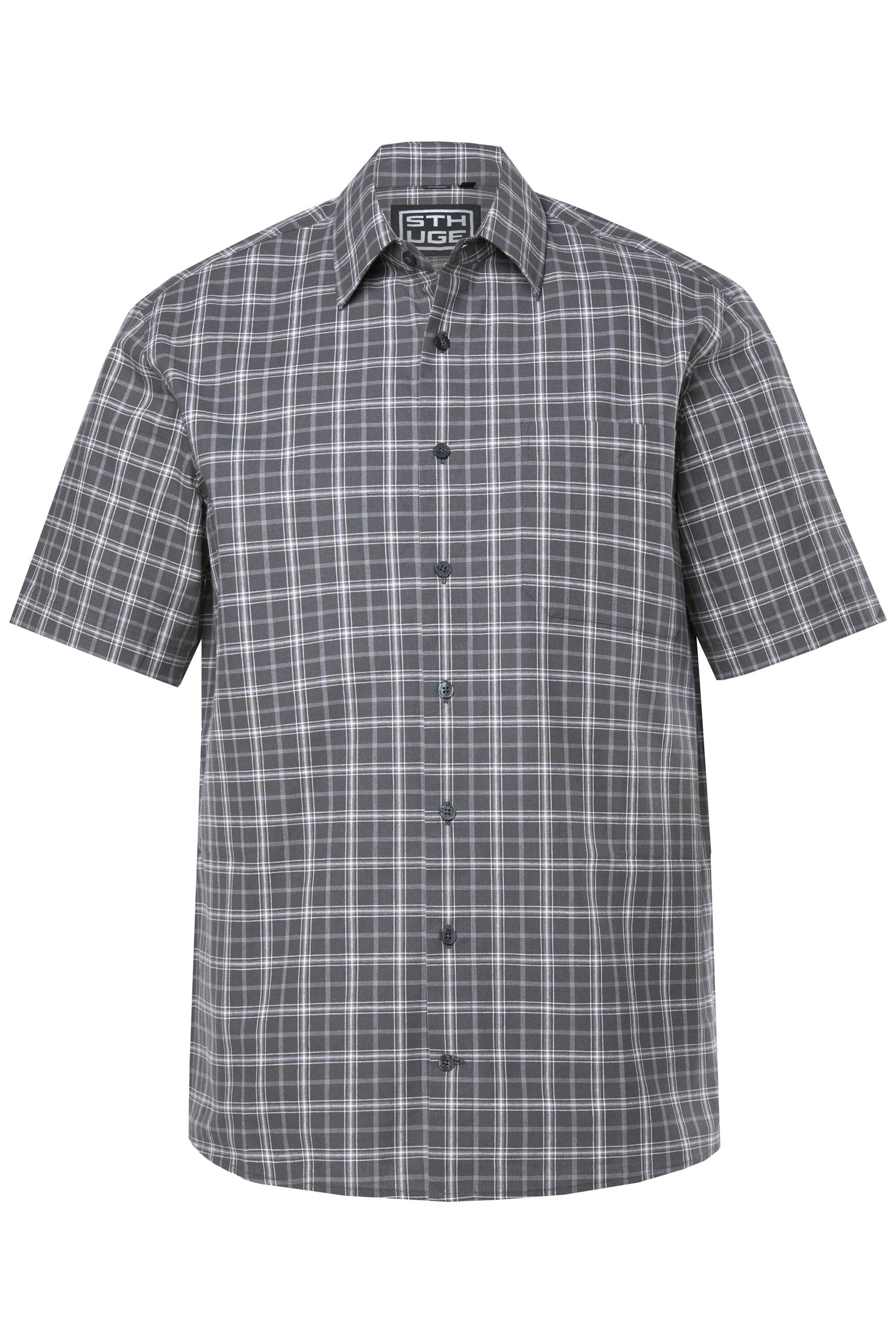STHUGE Regular fit Button Up Shirt in Grey: front